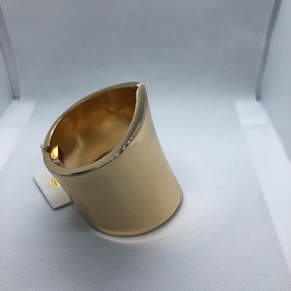 Oversized gold plated geometric arm wrist cuff bracelet bangle new - Picture 5 of 12